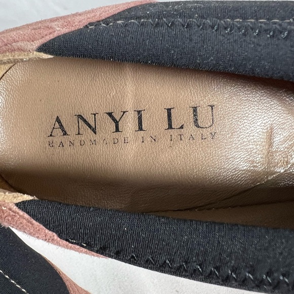 Anyi Lu Heart Suede Handmade Italy Sacchetto Italian Pumps Heels Shoes Size 39.5 - Picture 10 of 14